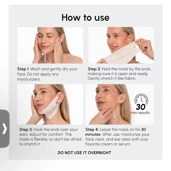 BEST SELLER 24K Gold & Collagen Chin Lifting Mask NWT NIB - Picture 3 of 13